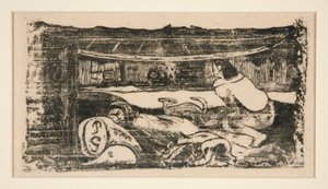 Insidan av lådan av Paul Gauguin