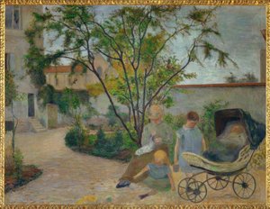 Jardin à Vaugirard, eller Målarens familj i trädgården av Paul Gauguin