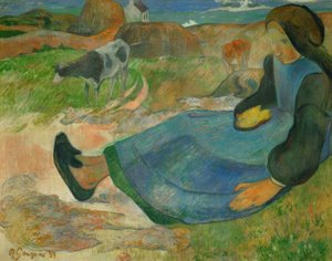 The Cow Keeper, eller ung breton av Paul Gauguin