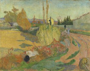 Landskap i Arles, 1888 av Paul Gauguin