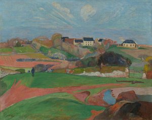 Landskap vid Le Pouldu av Paul Gauguin