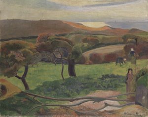 Landskap från Bretagne av Paul Gauguin