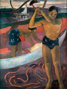 Mannen med axeln Målning av Paul Gauguin (1848-1903) av Paul Gauguin