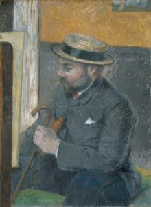 Mannen med båtfararen av Paul Gauguin