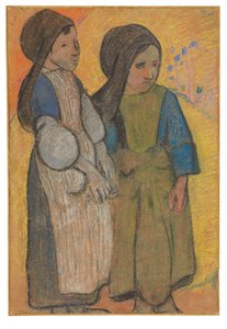 Små bretoner före havet II av Paul Gauguin