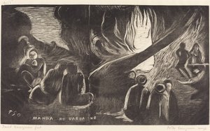 Mahna no Varua Ino (Djävulen talar) av Paul Gauguin