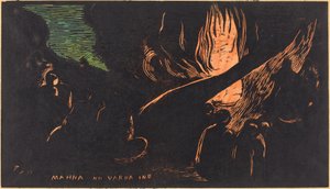 Mahna no Varua Ino (Djävulen talar) av Paul Gauguin