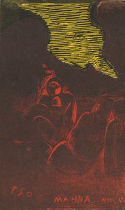 Mahna no Varua Ino Demonen talar [verso], 18941895. av Paul Gauguin