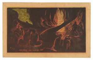 Mahna no varua ino (Djävulen talar), från Noa Noa Suite av Paul Gauguin
