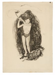Man med en yxa av Paul Gauguin