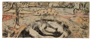 Manao tupapau (Hon tänker på spöket eller Spöket tänker på henne) av Paul Gauguin