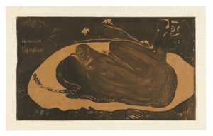 Manau tupapau (Hon tänker på spöket eller Spöket tänker på henne), ur Noa Noa-sviten av Paul Gauguin