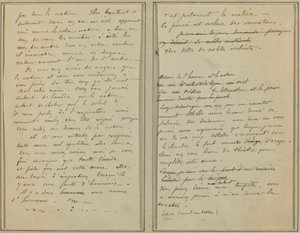 Manuskriptsidor [verso] av Paul Gauguin