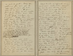 Manuskriptsidor [verso] av Paul Gauguin