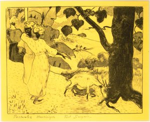 Martinique Pastorals, från Volpini Suite: Lithographic Drawings, 1889., 1889. av Paul Gauguin