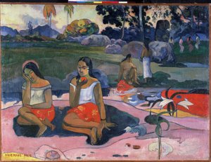 "Nave Nave Moe" (The Sacred Spring: Sweet Dreams) Målning av Paul Gauguin (1848-1903) (Post-impressionism) 1894 Mått 73x98 cm Sankt Petersburg, Eremitagets museum av Paul Gauguin