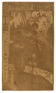 Nave nave fenua (Delightful Land), från Noa Noa Suite av Paul Gauguin