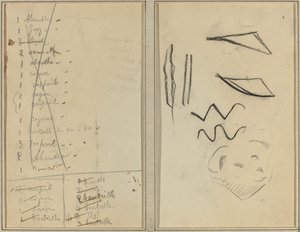 "Neige" (Snö); Resplan [recto] av Paul Gauguin