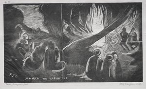 Noah, The Devil Speaks Mahna No Evil Spirit, 1893-94. av Paul Gauguin