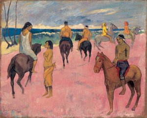 Till häst vid Seashore II. av Paul Gauguin