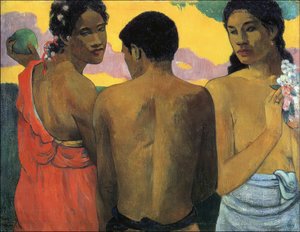 P. Gauguin, Tre Tahitianer av Paul Gauguin