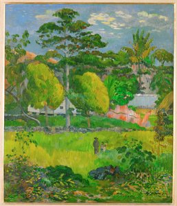 Landskap (målning på duk) av Paul Gauguin