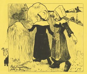 Bretagnes nöjen Joies de Bretagne, 1889 av Paul Gauguin