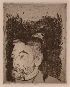 Porträtt av Sat?fane Mallarm? av Paul Gauguin