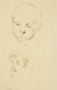 Profil av en pojke och självporträtt [recto] av Paul Gauguin