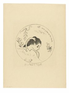 Projet d’assiette (Leda) (Design för en tallrik [Leda]), frontispice från Volpini-sviten av Paul Gauguin