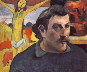 Självporträtt med den gule Kristus av Paul Gauguin
