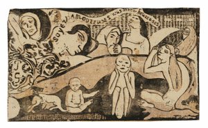 Love, and You Will Be Happy, från Suite of Late Wood-block Prints av Paul Gauguin