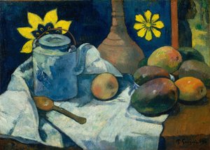 Stilleben med tekanna och frukt, 1896