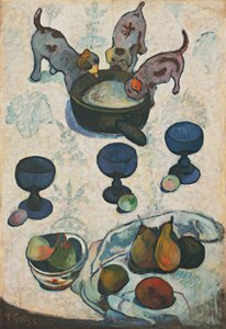 Stilleben med tre valpar av Paul Gauguin