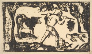 Tahitiska bärande bananer, 1898-99. av Paul Gauguin
