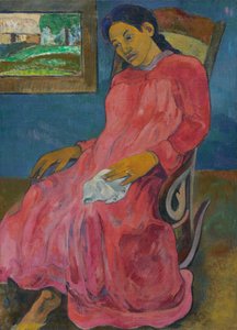 Tahitianska:  Faaturuma Melankolisk av Paul Gauguin
