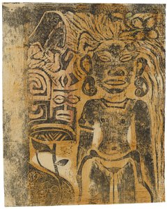 Tahitisk idol, Gudinnan Hina, 1894-95 av Paul Gauguin
