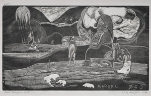 Tahiti-serien: Tillbedjan. av Paul Gauguin