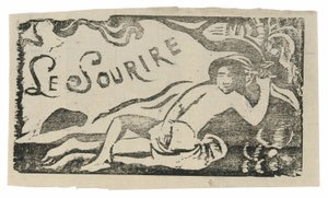 Tahitisk kvinna, huvudbonad för Le sourire av Paul Gauguin