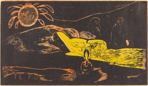 Te Po (Den långa natten) av Paul Gauguin