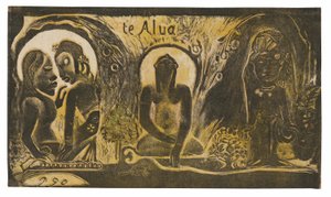 Te atua (Guden) från Noa Noa-sviten av Paul Gauguin