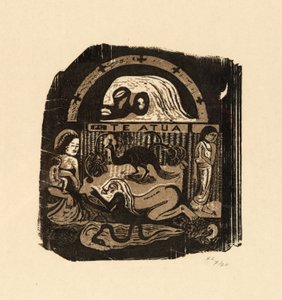 Te atua (Guden), från Suite of Late Wood-block Prints av Paul Gauguin