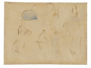 Tio studier av tahitiska figurer av Paul Gauguin