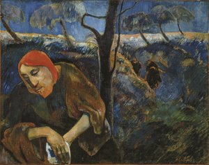 Kval i trädgården Kristus i Getsemane trädgård, 1889. av Paul Gauguin