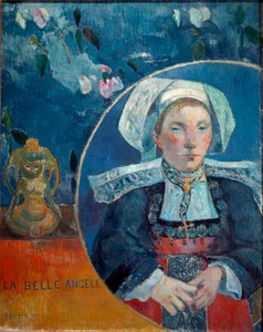 The Beautiful Angele (Olja på duk av Paul Gauguin