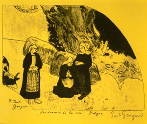 The Drama of the Sea, Bretagne, från Volpini Suite: Dessins lithographiques, 1889., 1889. av Paul Gauguin