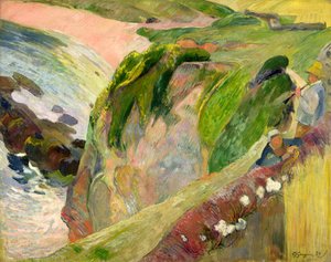 Flageoletspelaren på klippan av Paul Gauguin
