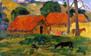 De tre kojorna, Tahiti av Paul Gauguin