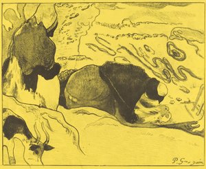 Tvättkvinnorna av Paul Gauguin