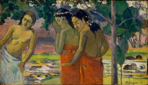 Tre tahitiska kvinnor, 1896 av Paul Gauguin